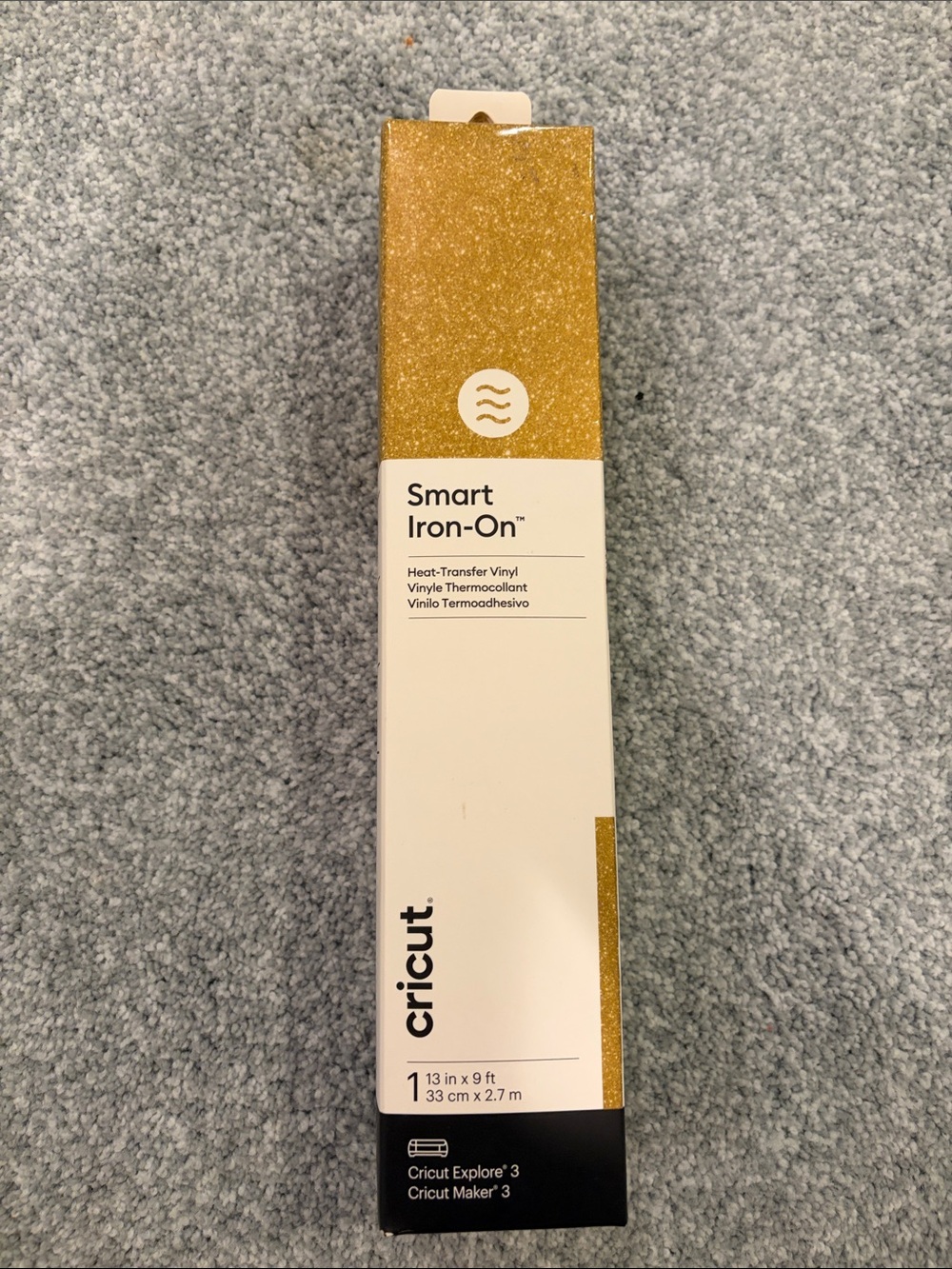 CRICUT Gold glitter SMART IRON-ON heat transfer vinyl LARGE ROLL NIP